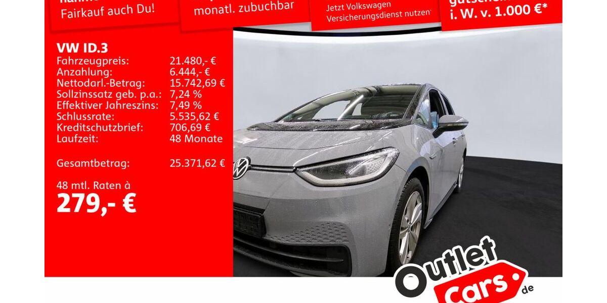 VW ID.3 46.716 km 21.480 &euro; Frankfurt 60326