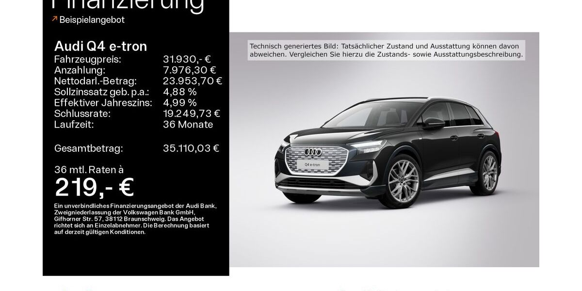 Audi Q4 e-tron 24.892 km 26.999 &euro; Hofheim 65719