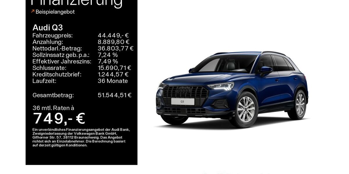 Audi Q3 7.700 km 43.999 &euro; Mühlheim 63165