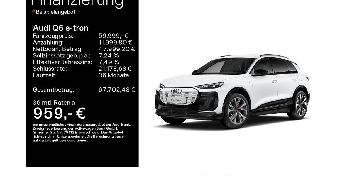 Audi Q6 e-tron 11.300 km 59.999 &euro; Mühlheim 63165