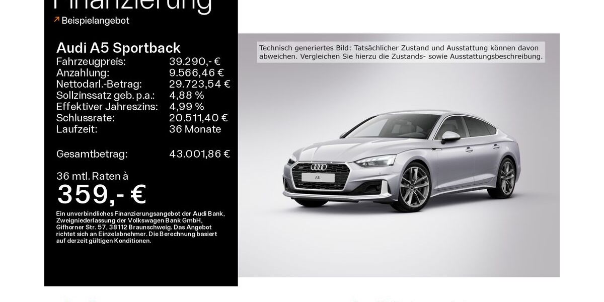Audi A5 41.000 km 39.290 &euro; Hofheim 65719