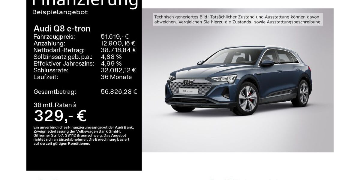 Audi Q8 e-tron 37.100 km 46.399 &euro; Hanau 63452