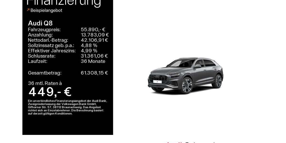 Audi Q8 70.818 km 55.890 &euro; Bad Nauheim 61231
